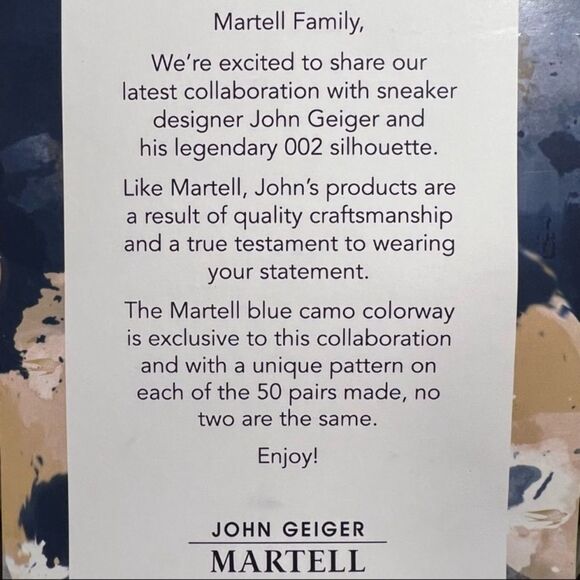 NWOT LIMITED EDITION RARE Martell John Geiger 002 Blue Swift Cloud Camo Sneakers - Picture 5 of 11